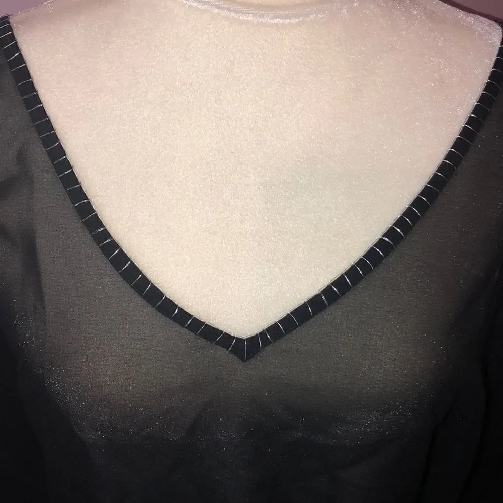 Swim cover up sheer black shimmer